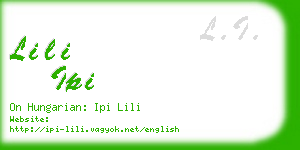 lili ipi business card